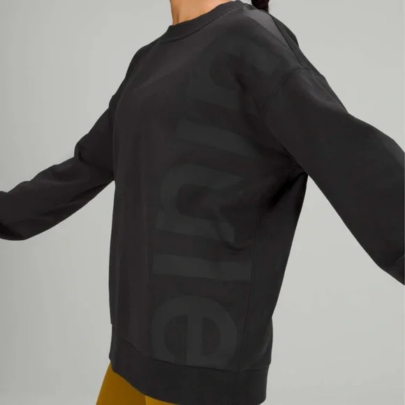 Lululemon Perfectly Oversized Crew *Logo (Black) - Picture 1 of 8